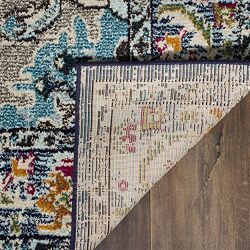 Safavieh Monaco Collection Vintage Bohemian Navy and Light Blue Distressed Area Rug (9' x 12')