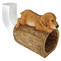 Design Toscano Golden Retriever Puppy Dog Gutter Guardian Downspout Statue