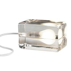 Block Lamp｜Made of Hand Cast Glass Modern Ice desk light Glass table lamp