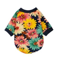 Fashion Summer Floral Dog T-shirt for Pet Dog Clothes
