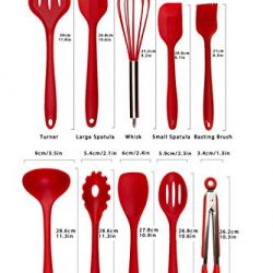 Silicone Kitchen Utensil Set, Evantek 10 Piece Kitchen Tool Set, Cooking Utensils Set