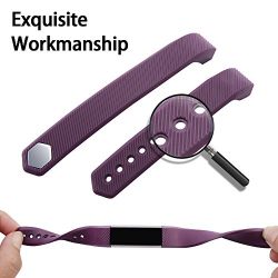 iGK For Fitbit Alta Bands and Fitbit Alta HR Bands, Newest Adjustable Sport Strap Replacement Bands for Fitbit Alta and Fitbit Alta HR Smartwatch Fitness Wristbands with Metal Clasp Purple Small