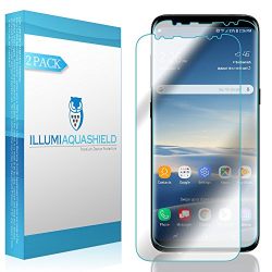 Galaxy S8 Plus Screen Protector (2-Pack, Case Friendly Updated Design), ILLUMI AquaShield Full Coverage Screen Protector for Galaxy S8 Plus HD Clear Anti-Bubble Film