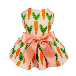 Fitwarm Carrot Ribbon Pet Clothes for Dog Dresses