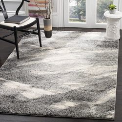 Safavieh Retro Collection Modern Abstract Grey and Ivory Square Area Rug (6' Square)
