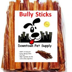 6" BULLY STICKS - Free Range Standard Regular Thick Select 6 inch (10 Pack), by Downtown Pet Supply