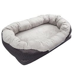 BarksBar Large Gray Orthopedic Dog Bed