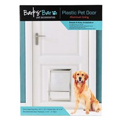 BarksBar Large Plastic Dog Door With Aluminum Lining