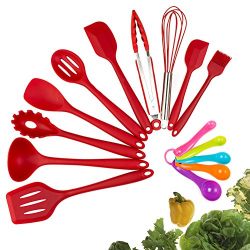Silicone Kitchen Utensil Set, Evantek 10 Piece Kitchen Tool Set, Cooking Utensils Set