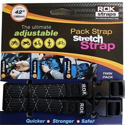 ROK Straps Black/Reflective 12" - 42" Pack Adjustable Stretch Strap
