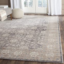 Safavieh Sofia Collection Vintage Light Grey and Beige Distressed Area Rug (5'1" x 7'7")