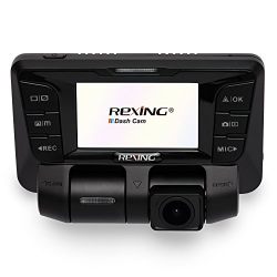 Rexing V2 Uber Dash Cam Dual Channel 1080p+1080p Full HD 170+170 Degrees Wide Angle