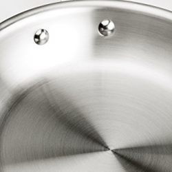 All-Clad Stainless Steel Tri-Ply Bonded Dishwasher Safe Fry Pan with Lid / Cookware, 12-Inch, Silver
