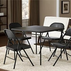 Cosco All Steel 4-Pack Folding Chair, Black