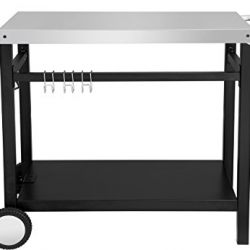 Royal Gourmet Double-shelf Movable Dining Cart Table