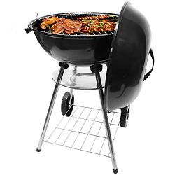 Charcoal Grill 17in with Steel Cooking Grate for Home Garden Barbecue Tool Sets Outdoor Smokers BBQ grilling charcoal Round Portable Charcoal Kettle Grills for Backyard Tailgate Party Camping