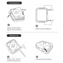 Marge Plus Apple Watch Case 42mm, Rugged Protective Slim Shock Resistant iWatch Case for Apple Watch Series 2 ,Series 1, Nike+ ,Sport ,Edition -Black