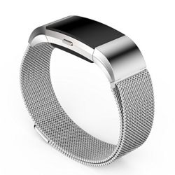BeneStellar Stainless Steel Milanese Metal Small & Large Band for Fitbit Charge 2