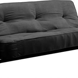 DHP 8-Inch Independently-Encased Coil Premium Futon Mattress, Full Size, Black