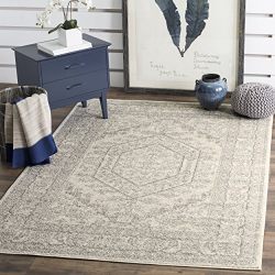 Safavieh Adirondack Collection Ivory and Silver Oriental Vintage Medallion Area Rug (6' x 9')