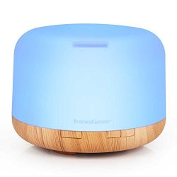 InnoGear 500ml Aromatherapy Essential Oil Diffuser Cool Mist Humidifier Waterless