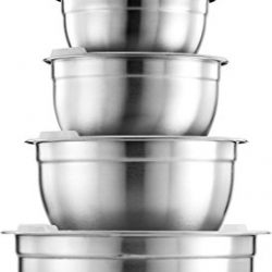 FineDine Premium Various Sizes Stainless Steel Mixing Bowl (5 Piece)