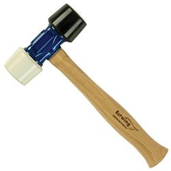 Double-Face Hammer with Soft/Hard Tips & Hickory Wood Handle
