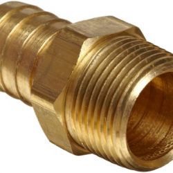 Anderson Metals Brass Hose Fitting, Connector, 1" Barb x 1" Male Pipe