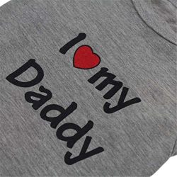 Shirts Vest with " I Love My Daddy " Words for Yorkshire Terrier