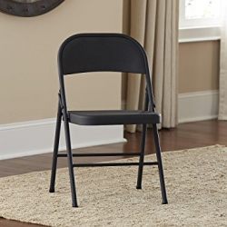 Cosco All Steel 4-Pack Folding Chair, Black
