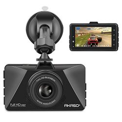 AKASO Dash Cam FHD 1080P 3 Inch Screen Dash Camera 170 Wide Angle Car Camera