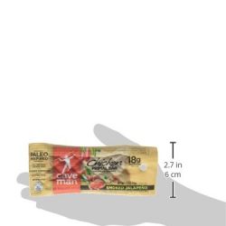 Caveman Foods Paleo Primal Bar, Smoked Jalapeno, 12 Count, 1.5 oz