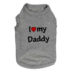 Shirts Vest with " I Love My Daddy " Words for Yorkshire Terrier