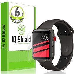 Apple Watch Screen Protector (42mm Series 3/2/1 Compatible)(6-Pack), IQ Shield LiQuidSkin Full Coverage Screen Protector for Apple Watch HD Clear Anti-Bubble Film