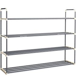 4-Tier Shoe Rack Organizer Storage Bench - Holds 24 Pairs - Organize Your Closet Cabinet or Entryway