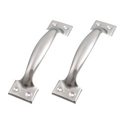 SODIAL(R) 2 x Silver Tone Stainless Steel Pull Handles Grips 6" for Windows Doors