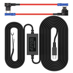 Pruveeo Hard Wire Kit for Dash Cam – 13ft cable with fuse protection and Mini USB compatibility. 