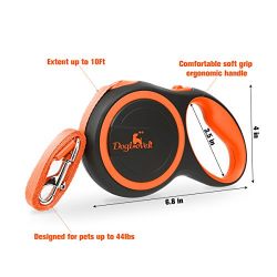 Dogloveit Retractable Dog Leash, 10Ft Flexi Retractable Dog Leash for Small Medium Dogs Under 35 lbs
