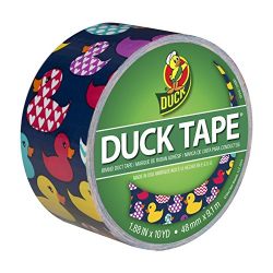 Duck Brand Printed Duct Tape, Rubber Duckies, 1.88 Inches x 10 Yards, Single Roll