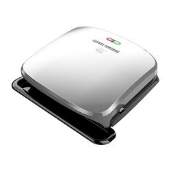 George Foreman 4-Serving Removable Plate Grill and Panini Press, Platinum