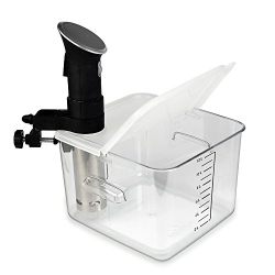 EVERIE Collapsible Hinged Sous Vide Container Lid for Anova Culinary Precision Cookers, Fits 12,18,22 Quart Rubbermaid Container (Corner Mount)