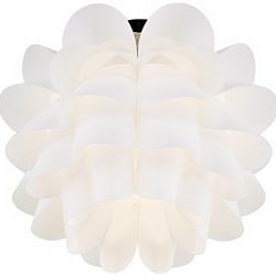 Possini Euro Design White Flower 15 3/4" Wide Ceiling Light