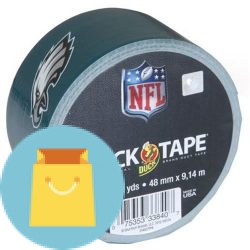 Duck Brand Philadelphia Eagles NFL Team Logo Duct Tape, 1.88-Inch by 10 Yards, Single Roll