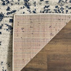 Safavieh Madison Collection Cream and Navy Area Rug (3' x 5')