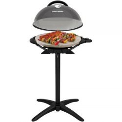 George Foreman PRO Indoor / Outdoor Grill , 240 Sq In, Ceramic Plates, Temp Gauge - Black
