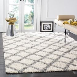 Safavieh Dallas Shag Collection Ivory and Grey Area Rug (8' x 10')