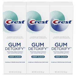Crest Gum Detoxify Deep Clean Toothpaste Triple Pack, 4.1 Ounce (Pack of 3)