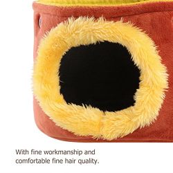 Winomo Squirrel Chinchilla Guinea Pig Rat Small Animals Snuggle Hammock Hanging Snuggle Cave Hut - Size L