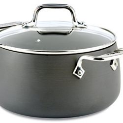 All-Clad HA1 Hard Anodized Nonstick Dishwasher Safe PFOA Free Soup Pot / Stock Pot Cookware, 4-Quart, Black