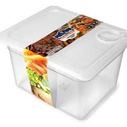 EVERIE Sous Vide Container 12 Quart EVC-12 with Collapsible Hinge Lid for Anova Cookers (Corner Mount)
